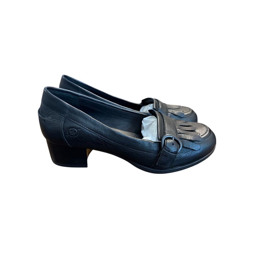 ⭐️ Women’s Born Lissette Black Leather Loafers Size 8 NWOB Business Career